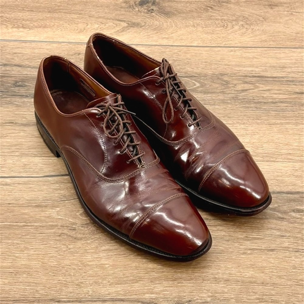 Allen Edmonds Park Avenue Men's Size 10 Brown Leather Cap Toe Oxford Dress Shoes